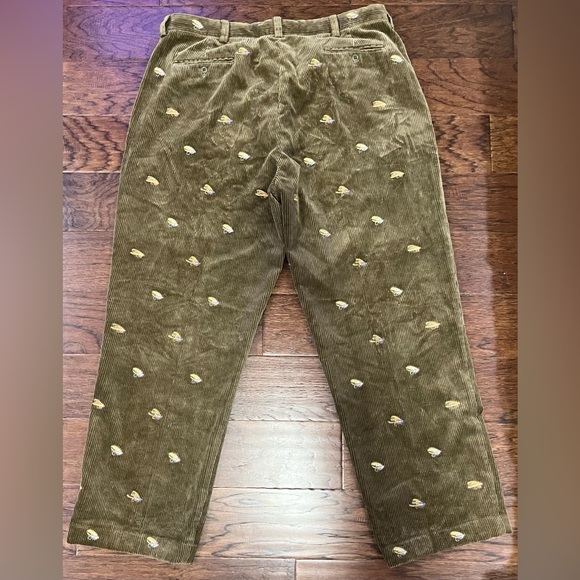Polo Ralph Lauren Mens Corduroy Pants 40/30 Brown Fly Fishing embroidery - Picture 4 of 8